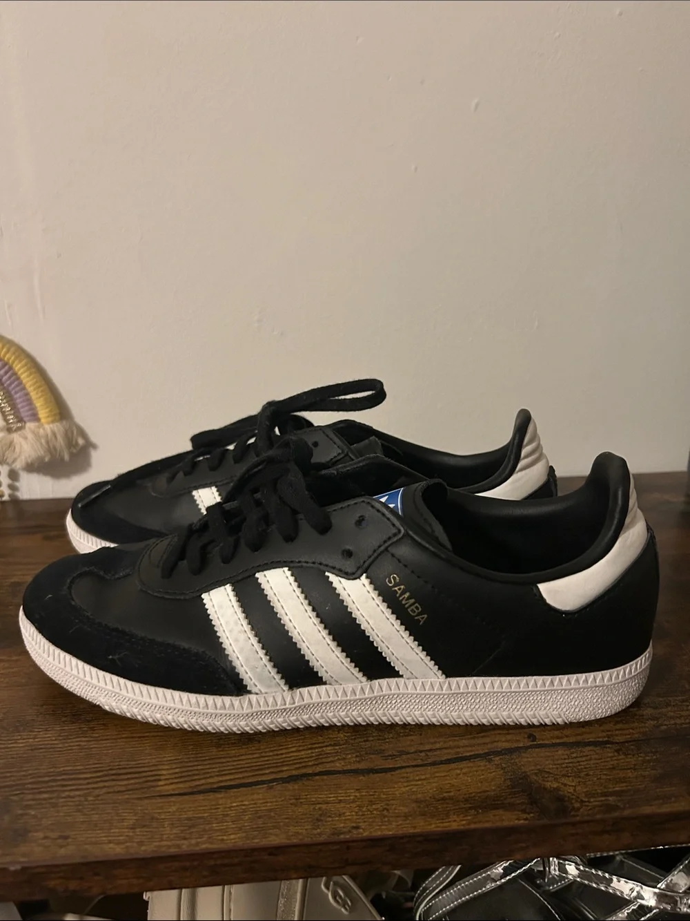 adidas Black Sneakers with White Stripes
